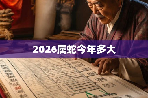 2026属蛇今年多大