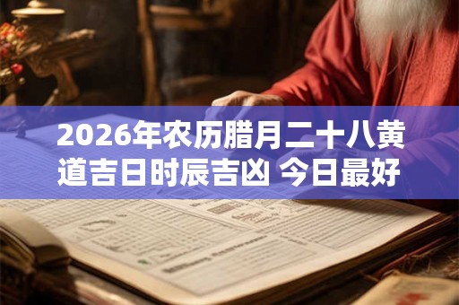2026年农历腊月二十八黄道吉日时辰吉凶 今日最好的时辰 2026年农历腊月二十八黄道吉日时辰吉凶 今日最好的时辰