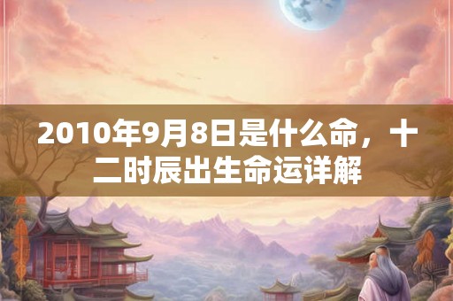 2010年9月8日是什么命，十二时辰出生命运详解