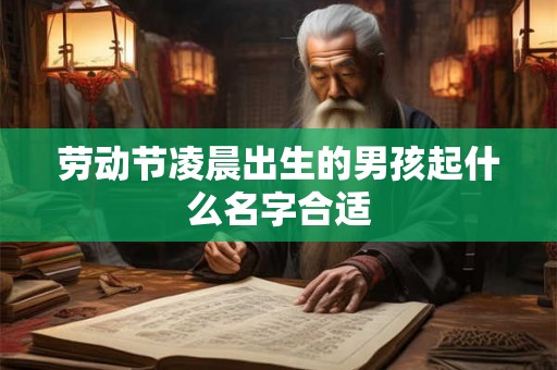 劳动节凌晨出生的男孩起什么名字合适