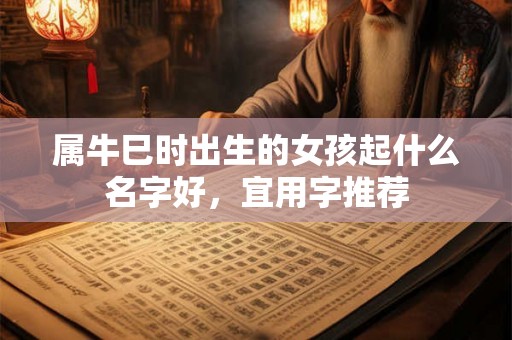 属牛巳时出生的女孩起什么名字好，宜用字推荐