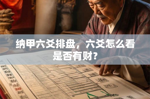纳甲六爻排盘，六爻怎么看是否有财？