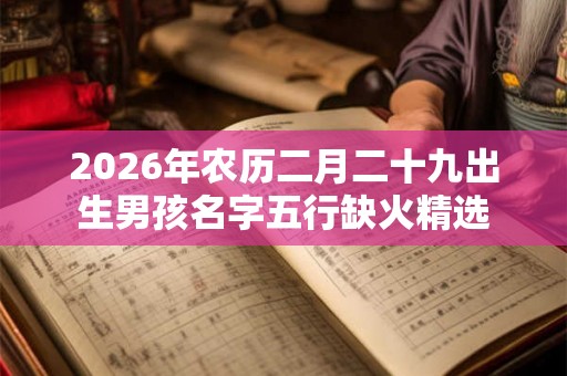 2026年农历二月二十九出生男孩名字五行缺火精选