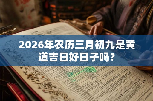 2026年农历三月初九是黄道吉日好日子吗？