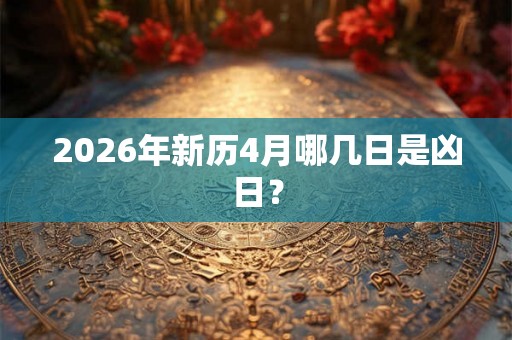 2026年新历4月哪几日是凶日？