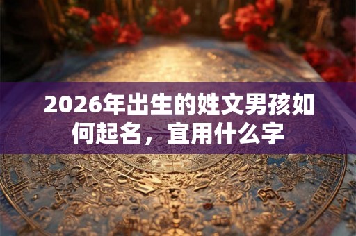 2026年出生的姓文男孩如何起名，宜用什么字