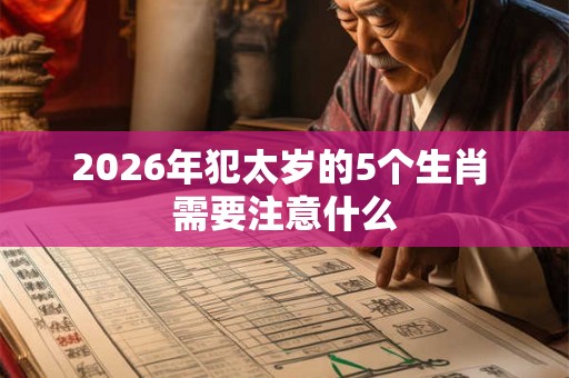 2026年犯太岁的5个生肖 需要注意什么 2026年犯太岁的5个生肖 需要注意什么