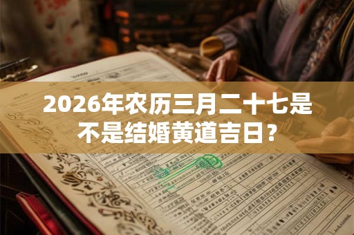 2026年农历三月二十七是不是结婚黄道吉日？