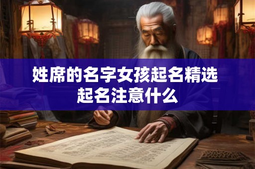 姓席的名字女孩起名精选 起名注意什么