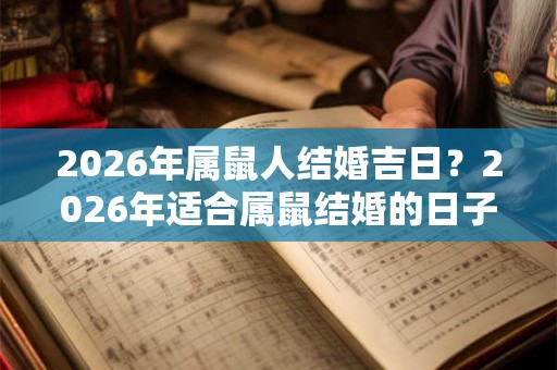 2026年属鼠人结婚吉日？2026年适合属鼠结婚的日子