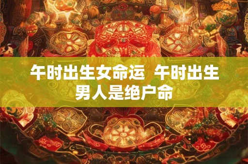 午时出生女命运  午时出生男人是绝户命
