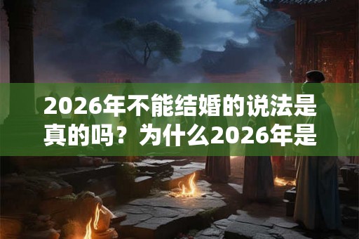2026年不能结婚的说法是真的吗?为什么2026年是寡妇年? 2026年不能结婚的说法是真的吗?为什么2026年是寡妇年?
