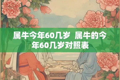 属牛今年60几岁 属牛的今年60几岁对照表 属牛今年60几岁 属牛的今年60几岁对照表