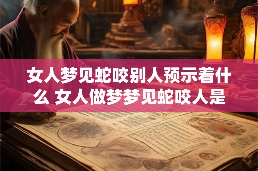女人梦见蛇咬别人预示着什么 女人做梦梦见蛇咬人是什么预兆
