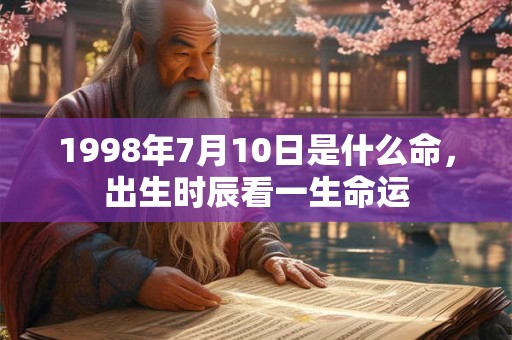 1998年7月10日是什么命，出生时辰看一生命运