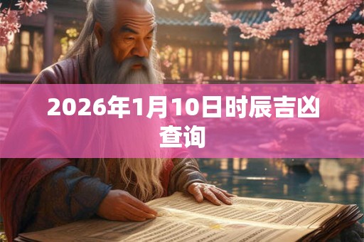2026年1月10日时辰吉凶查询