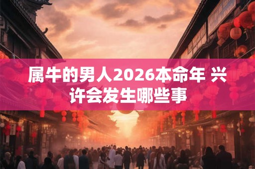 属牛的男人2026本命年 兴许会发生哪些事