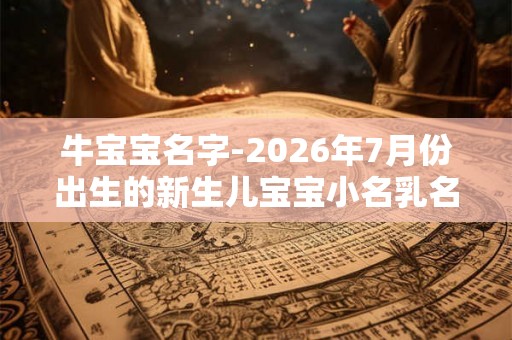 牛宝宝名字-2026年7月份出生的新生儿宝宝小名乳名精选
