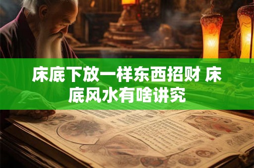 床底下放一样东西招财 床底风水有啥讲究