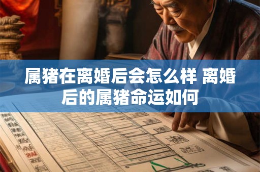 属猪在离婚后会怎么样 离婚后的属猪命运如何