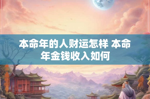 本命年的人财运怎样 本命年金钱收入如何