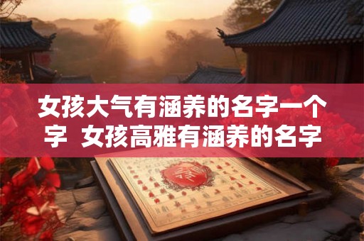女孩大气有涵养的名字一个字  女孩高雅有涵养的名字