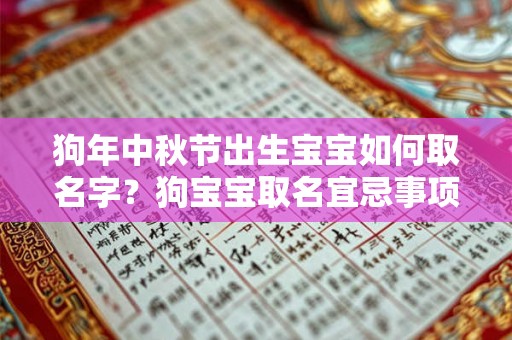 狗年中秋节出生宝宝如何取名字？狗宝宝取名宜忌事项？