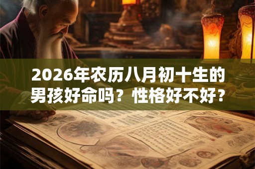 2026年农历八月初十生的男孩好命吗？性格好不好？