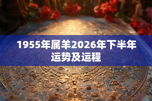 1955年属羊2026年下半年运势及运程