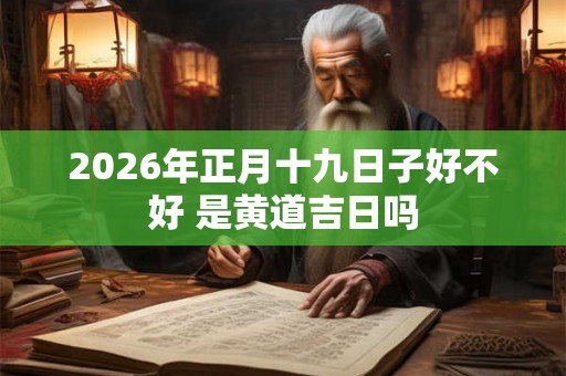 2026年正月十九日子好不好 是黄道吉日吗