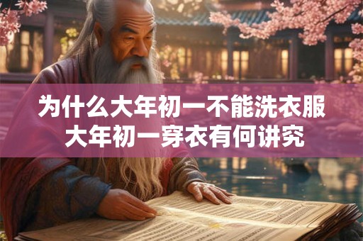 为什么大年初一不能洗衣服 大年初一穿衣有何讲究