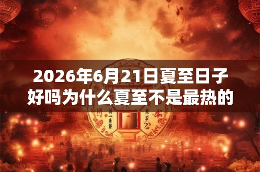 2026年6月21日夏至日子好吗为什么夏至不是最热的？