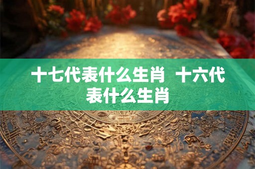 十七代表什么生肖  十六代表什么生肖