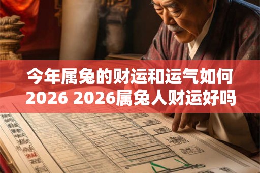 今年属兔的财运和运气如何2026 2026属兔人财运好吗