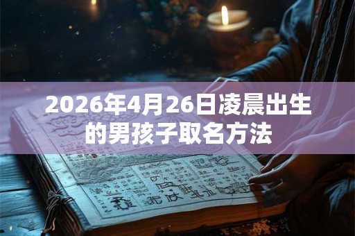 2026年4月26日凌晨出生的男孩子取名方法