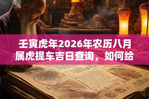 壬寅虎年2026年农历八月属虎提车吉日查询，如何给车辆进行外部检查？
