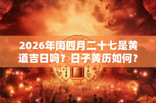 2026年闰四月二十七是黄道吉日吗?日子黄历如何? 2026年闰四月二十七是黄道吉日吗?日子黄历如何?