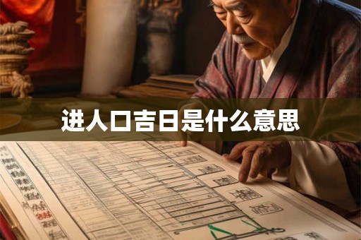 进人口吉日是什么意思