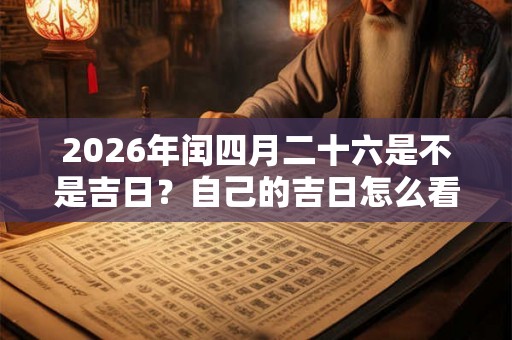 2026年闰四月二十六是不是吉日？自己的吉日怎么看？