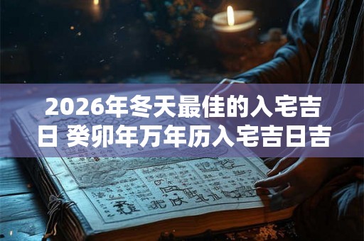 2026年冬天最佳的入宅吉日 癸卯年万年历入宅吉日吉时查询