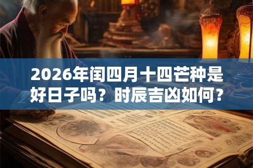 2026年闰四月十四芒种是好日子吗?时辰吉凶如何? 2026年闰四月十四芒种是好日子吗?时辰吉凶如何?