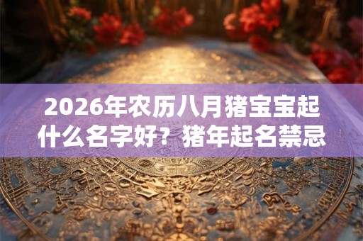 2026年农历八月猪宝宝起什么名字好？猪年起名禁忌？