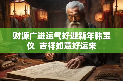 财源广进运气好迎新年韩宝仪  吉祥如意好运来