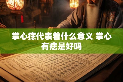 掌心痣代表着什么意义 掌心有痣是好吗 掌心痣代表着什么意义 掌心有痣是好吗