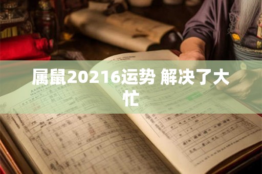 属鼠20216运势 解决了大忙