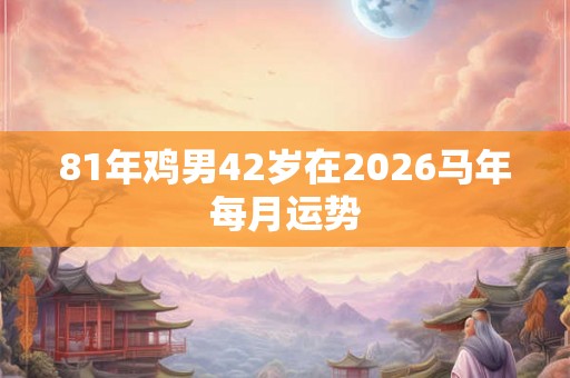 81年鸡男42岁在2026马年每月运势 81年鸡男42岁在2026马年每月运势