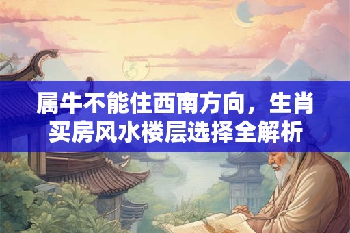 属牛不能住西南方向，生肖买房风水楼层选择全解析