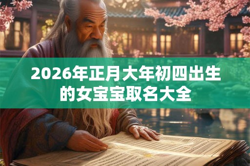 2026年正月大年初四出生的女宝宝取名大全 2026年正月大年初四出生的女宝宝取名大全