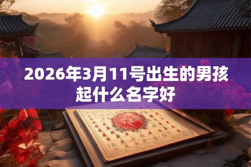 2026年3月11号出生的男孩起什么名字好