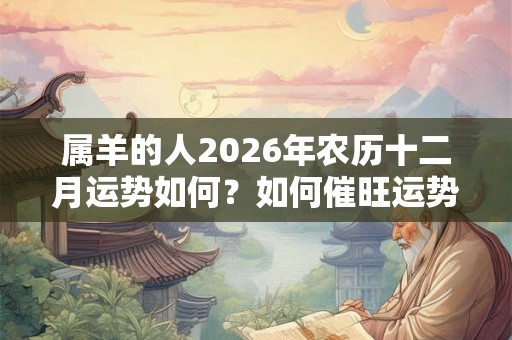 属羊的人2026年农历十二月运势如何？如何催旺运势？